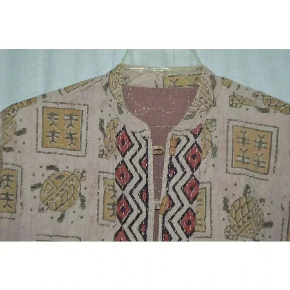 Kar-ma Bliss Within Boho Turtle Reversible Wood Bu - Picture 3 of 9